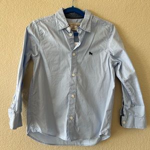 Boys light blue button down shirt NWT